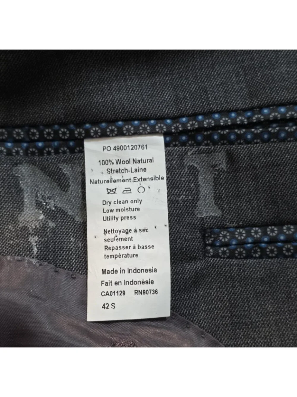 Ralph Lauren Blazer Men US 42S Gray Wool 2B 2V Lined SB Business Edgy Minimalist